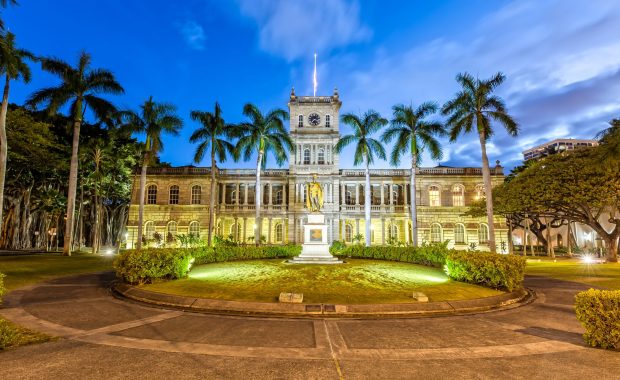 King Kamehameha Statue and Supreme Court Building
