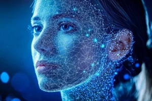 hologram image of a women